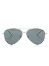 Ray Ban Aviator Reverse Aviator-frame Sunglasses In Silver