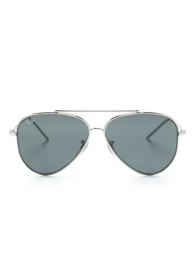 Ray Ban Aviator Reverse Aviator-frame Sunglasses In Silver