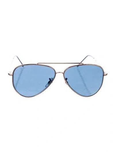 Pre-owned Ray Ban Aviator Reverse Aviator Sunglasses In Gold