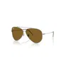 Ray Ban Aviator Reverse Sonnenbrillen Gunmetal Fassung Braun Glas Polarisiert 62-11 In Gunmetal