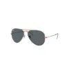 Ray Ban Sunglasses Unisex Aviator Rose Gold - Rose Gold Frame Blue Lenses 58-14 In Rose Gold