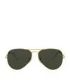 Ray Ban Aviator Sunglasses In Gold