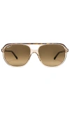 Ray Ban Aviator Sunglasses In Havana & Transparent Brown