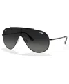Ray Ban Aviator Sunglasses, Rb3597 In Black,grey Gradient Dark Grey