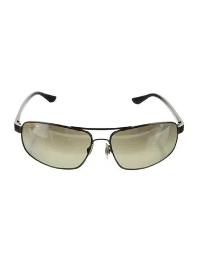 Pre-owned Ray Ban Aviator Tinted Sunglasses In Black