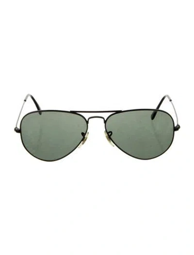 Pre-owned Ray Ban Aviator Tinted Sunglasses In Black