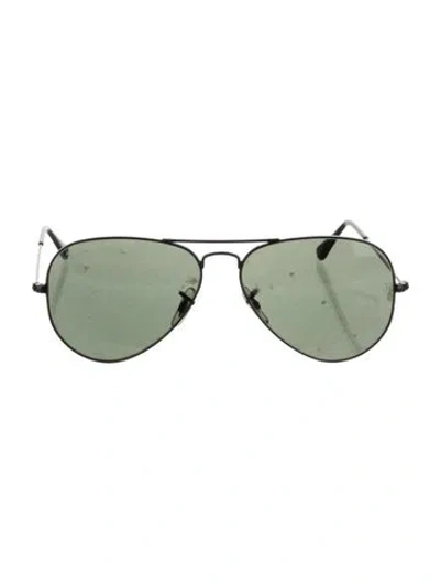 Pre-owned Ray Ban Aviator Tinted Sunglasses In Black