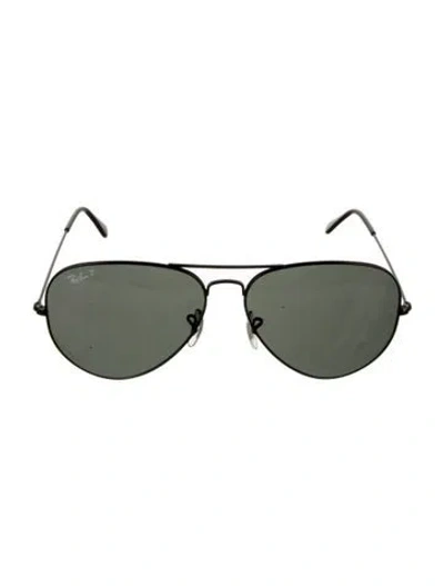 Pre-owned Ray Ban Aviator Tinted Sunglasses In Black