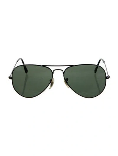 Pre-owned Ray Ban Aviator Tinted Sunglasses In Black