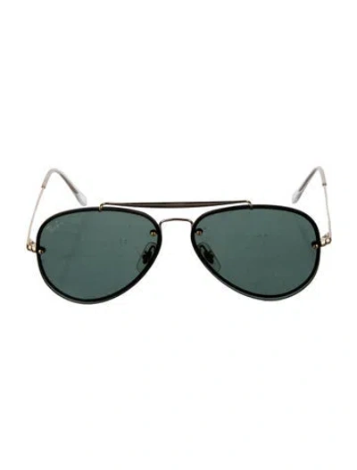 Pre-owned Ray Ban Aviator Tinted Sunglasses In Black