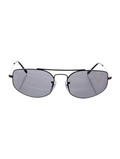 Pre-owned Ray Ban Aviator Tinted Sunglasses In Black