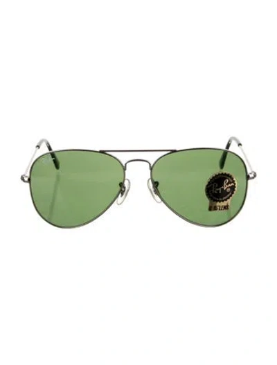 Pre-owned Ray Ban Aviator Tinted Sunglasses In Black