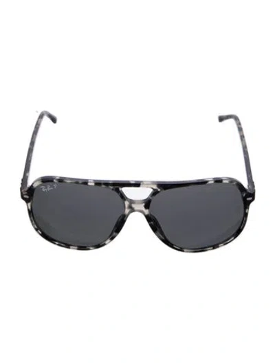 Pre-owned Ray Ban Aviator Tinted Sunglasses In Black