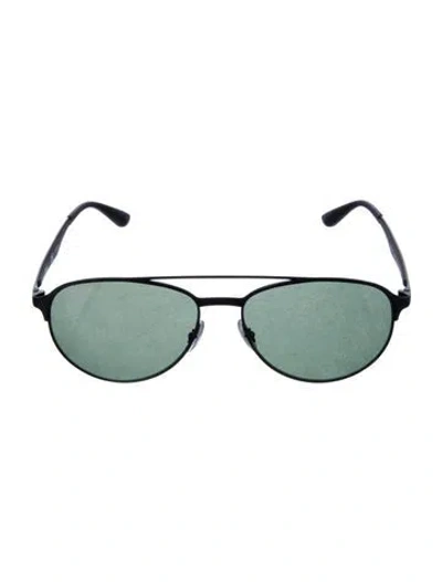 Pre-owned Ray Ban Aviator Tinted Sunglasses In Black