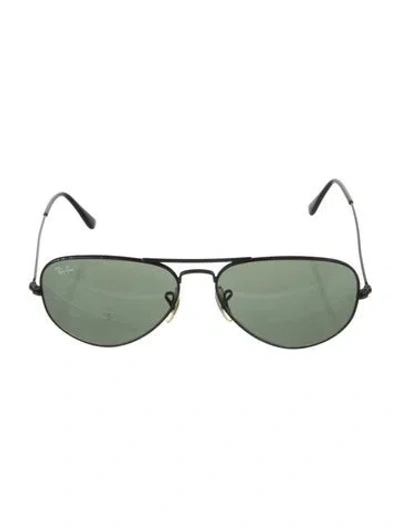 Pre-owned Ray Ban Aviator Tinted Sunglasses In Black