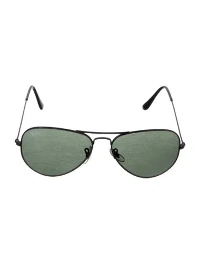 Pre-owned Ray Ban Aviator Tinted Sunglasses In Black