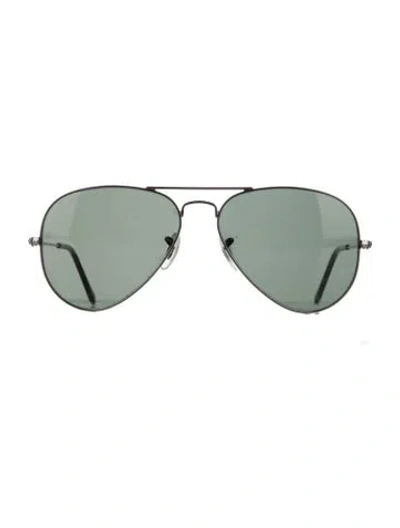 Pre-owned Ray Ban Aviator Tinted Sunglasses In Black