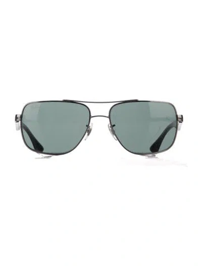 Pre-owned Ray Ban Aviator Tinted Sunglasses In Black