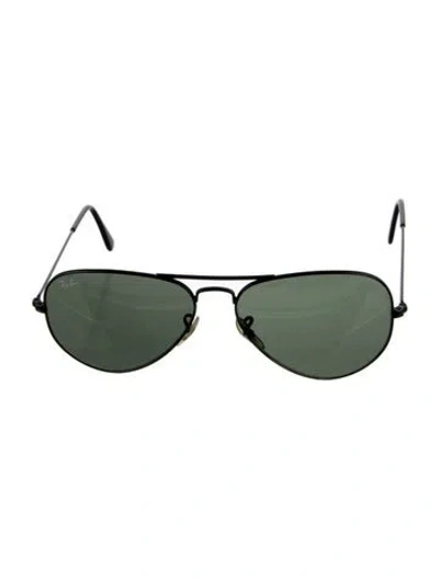 Pre-owned Ray Ban Aviator Tinted Sunglasses In Black