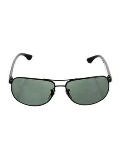Pre-owned Ray Ban Aviator Tinted Sunglasses In Black
