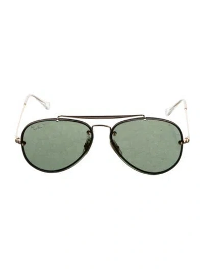 Pre-owned Ray Ban Aviator Tinted Sunglasses In Black