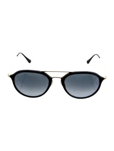 Pre-owned Ray Ban Aviator Tinted Sunglasses In Black