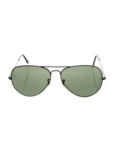 Pre-owned Ray Ban Aviator Tinted Sunglasses In Black