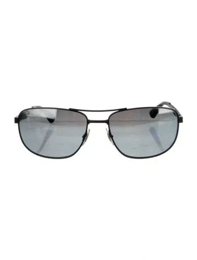 Pre-owned Ray Ban Aviator Tinted Sunglasses In Black