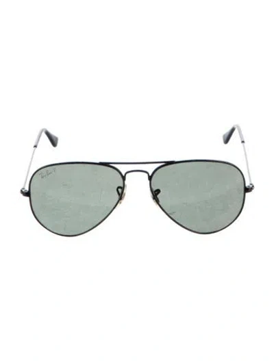 Pre-owned Ray Ban Aviator Tinted Sunglasses In Black