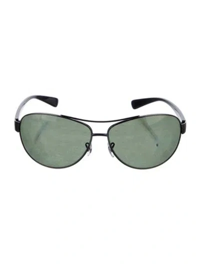 Pre-owned Ray Ban Aviator Tinted Sunglasses In Black