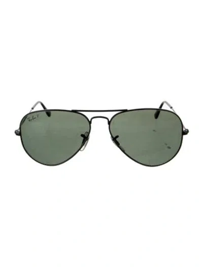 Pre-owned Ray Ban Aviator Tinted Sunglasses In Black