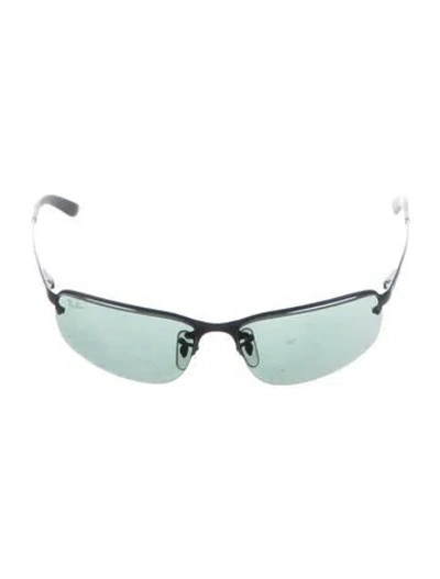 Pre-owned Ray Ban Aviator Tinted Sunglasses In Black