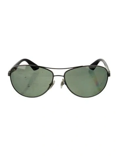 Pre-owned Ray Ban Aviator Tinted Sunglasses In Black