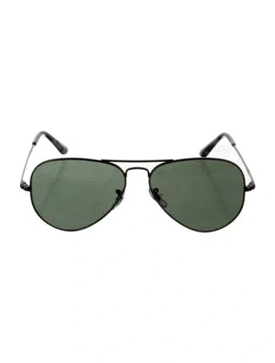 Pre-owned Ray Ban Aviator Tinted Sunglasses In Black