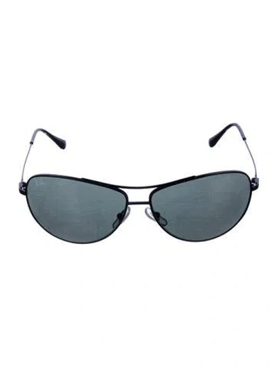 Pre-owned Ray Ban Aviator Tinted Sunglasses In Black