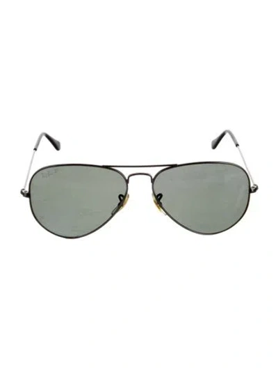Pre-owned Ray Ban Aviator Tinted Sunglasses In Black