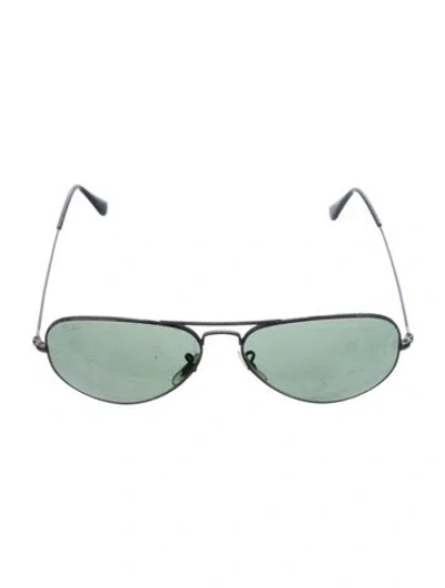 Pre-owned Ray Ban Aviator Tinted Sunglasses In Black