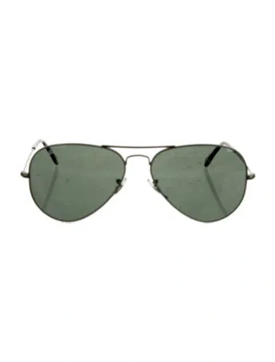 Pre-owned Ray Ban Aviator Tinted Sunglasses In Black