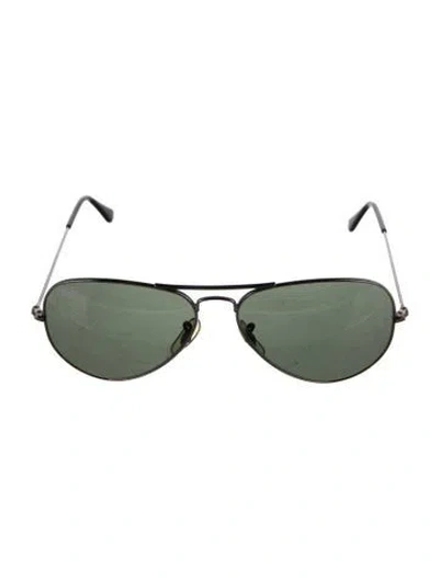 Pre-owned Ray Ban Aviator Tinted Sunglasses In Black