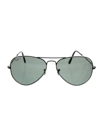 Pre-owned Ray Ban Aviator Tinted Sunglasses In Black