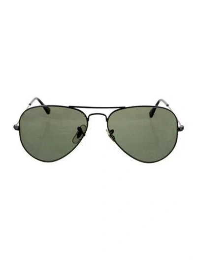 Pre-owned Ray Ban Aviator Tinted Sunglasses In Black