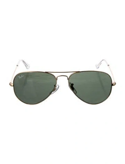 Pre-owned Ray Ban Aviator Tinted Sunglasses In Black