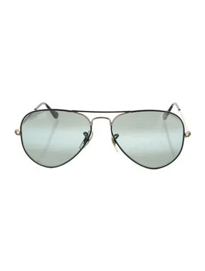 Pre-owned Ray Ban Aviator Tinted Sunglasses In Blue