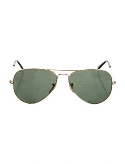 Pre-owned Ray Ban Aviator Tinted Sunglasses In Brown