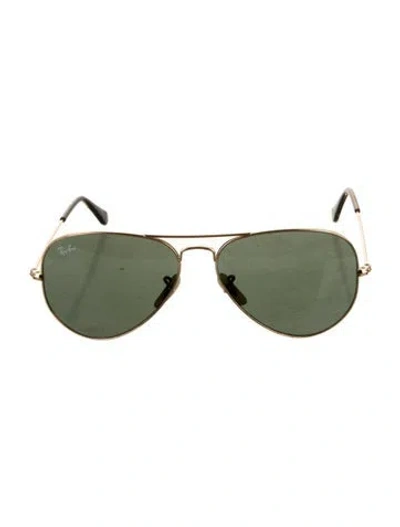 Pre-owned Ray Ban Aviator Tinted Sunglasses In Brown