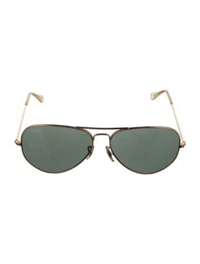 Pre-owned Ray Ban Aviator Tinted Sunglasses In Clear