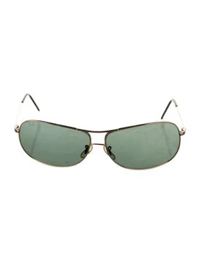 Pre-owned Ray Ban Aviator Tinted Sunglasses In Gold