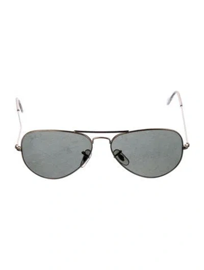Pre-owned Ray Ban Aviator Tinted Sunglasses In Gold