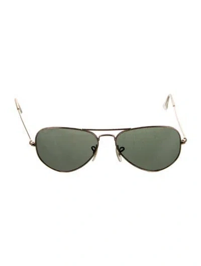 Pre-owned Ray Ban Aviator Tinted Sunglasses In Gold