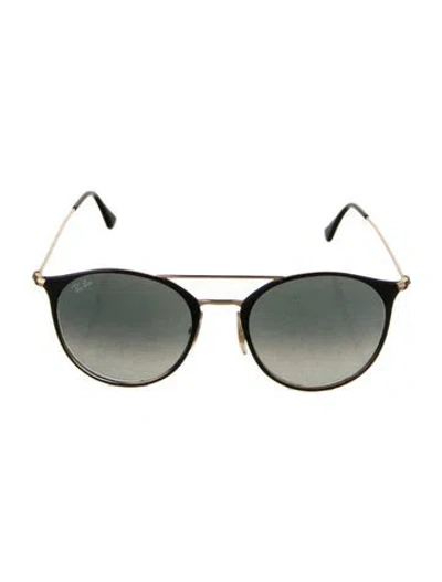 Pre-owned Ray Ban Aviator Tinted Sunglasses In Gold